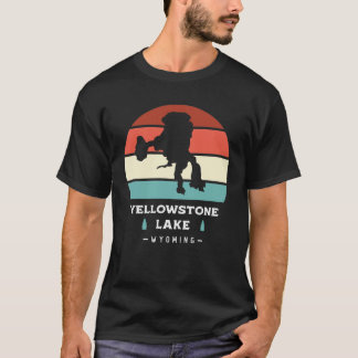Yellowstone Lake Wyoming National Park Camping Ret T-Shirt
