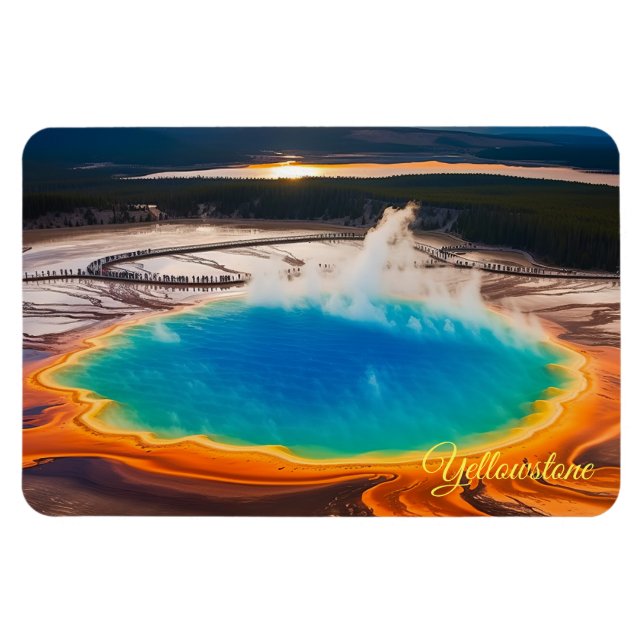 Yellowstone Magnet-Prismatischer heißer Frühling Magnet (Horizontal)