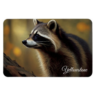Yellowstone Magnet-Raccoon Magnet