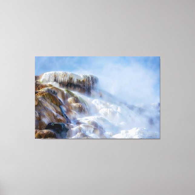 Yellowstone Mammoth Falls Leinwand Art (Vorderseite)