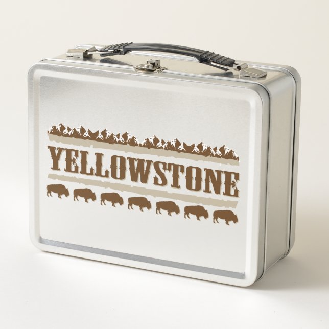 Yellowstone Metall Brotdose (Vorderseite)