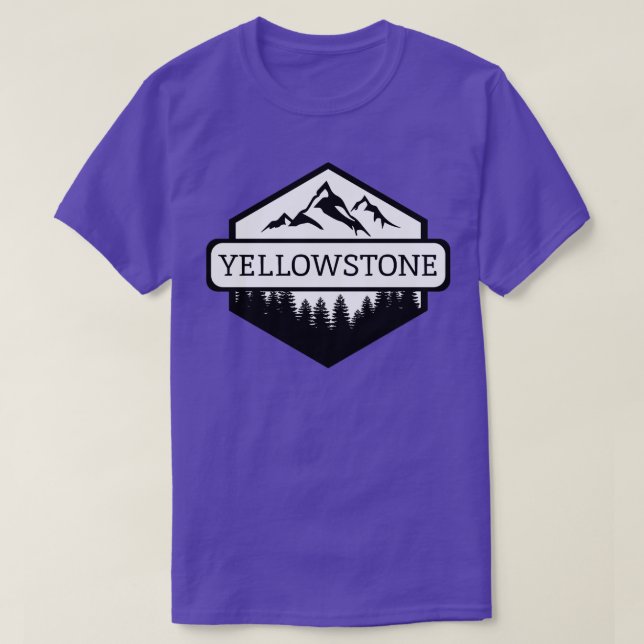 Yellowstone Montana Berge und Bäume 1 T-Shirt (Design vorne)