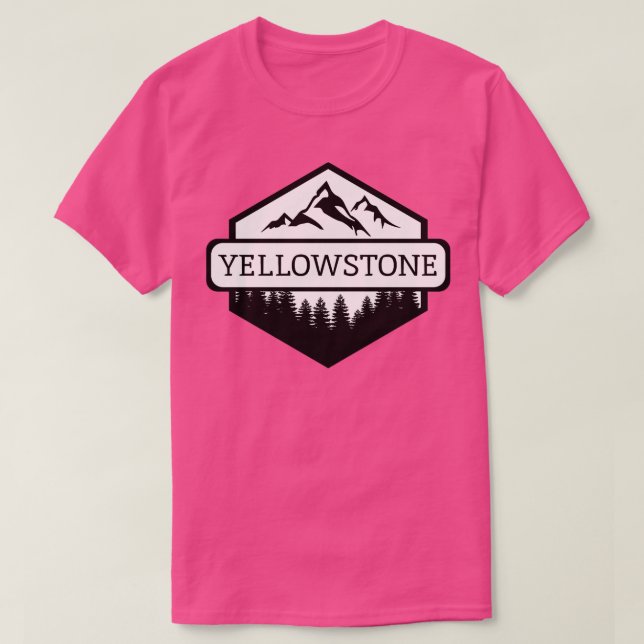 Yellowstone Montana - Berge und Bäume - Hemd 1 T-Shirt (Design vorne)