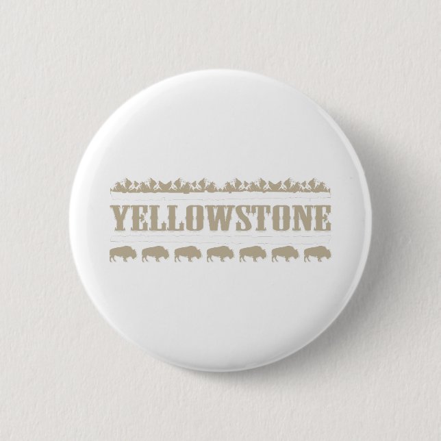 Yellowstone Montana Buffalo Button (Vorderseite)