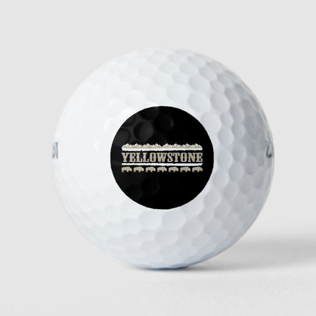 Yellowstone Montana Büffel Golfball (Vorderseite)