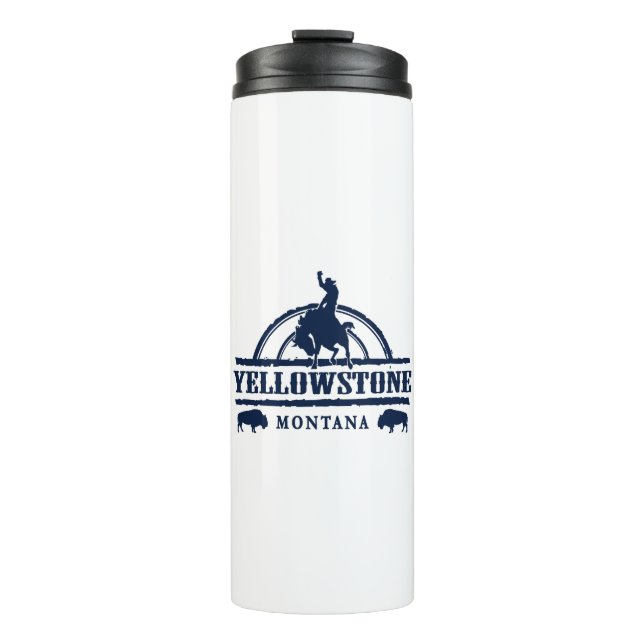 Yellowstone Montana Rodeo Cowboy Thermosbecher (Vorderseite)