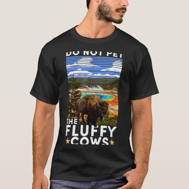 Yellowstone National Park Bison Do Not Pet The Flu T-Shirt (Vorderseite)