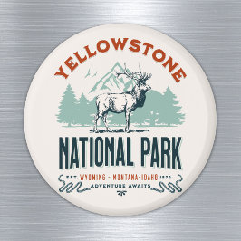 Yellowstone National Park Cute Landscape Magnet