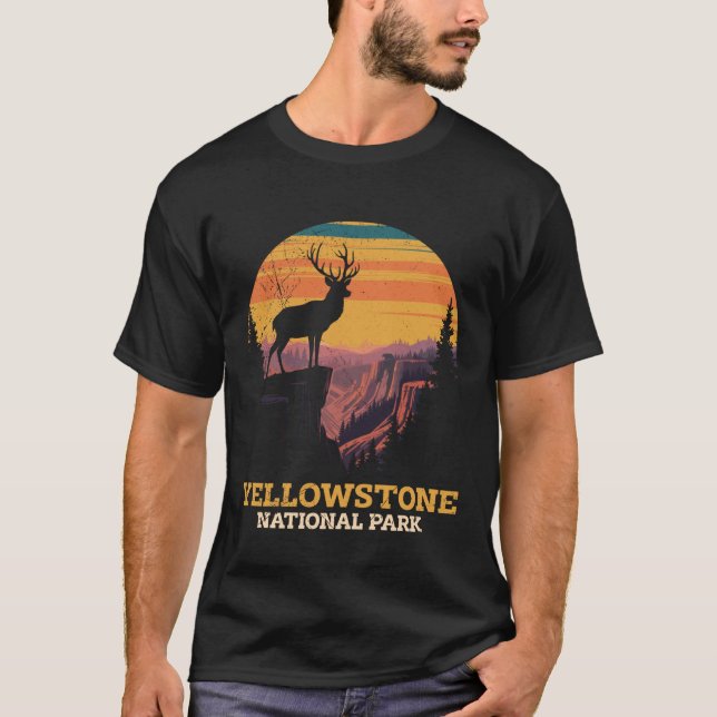 YELLOWSTONE NATIONAL PARK EST. 1872 Wyoming USA Mo T-Shirt (Vorderseite)
