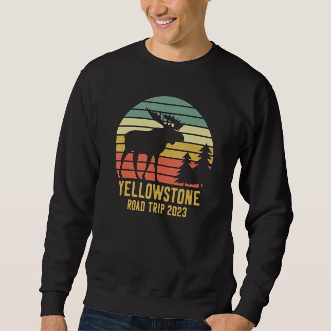 Yellowstone National Park Family Road Trip 2023 Ma Sweatshirt (Vorderseite)
