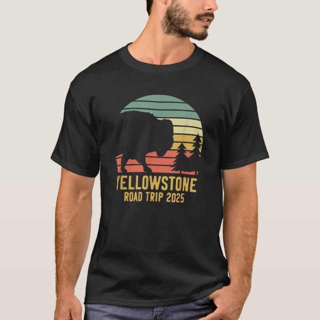 Yellowstone National Park Family Road Trip 2025 Ma T-Shirt (Vorderseite)