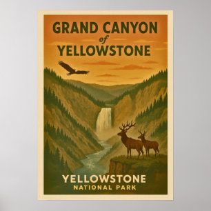 Yellowstone National Park - Grand Canyon V01 Poster