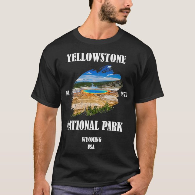 Yellowstone National Park - Grand Prismatic Wyomin T-Shirt (Vorderseite)