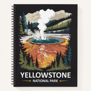 Yellowstone National Park Heiße Quelle Notizbuch