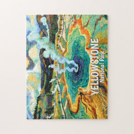 Yellowstone National Park Hot Spring Van Gogh Art Puzzle