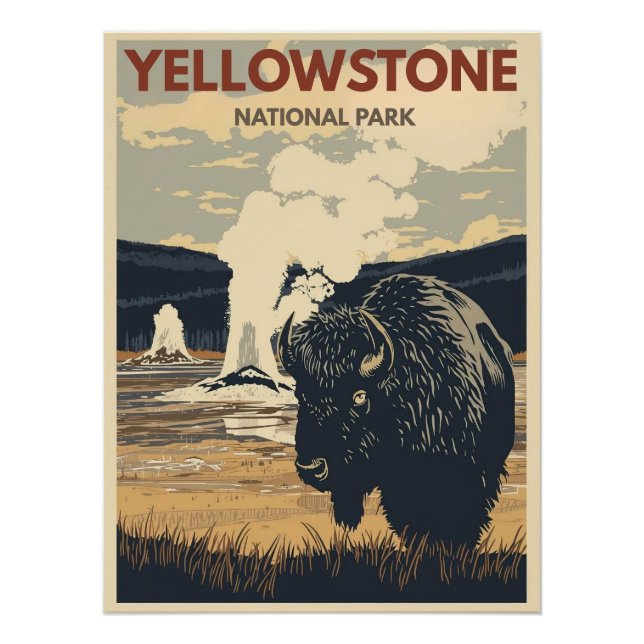 Yellowstone National Park Poster (Vorderseite)