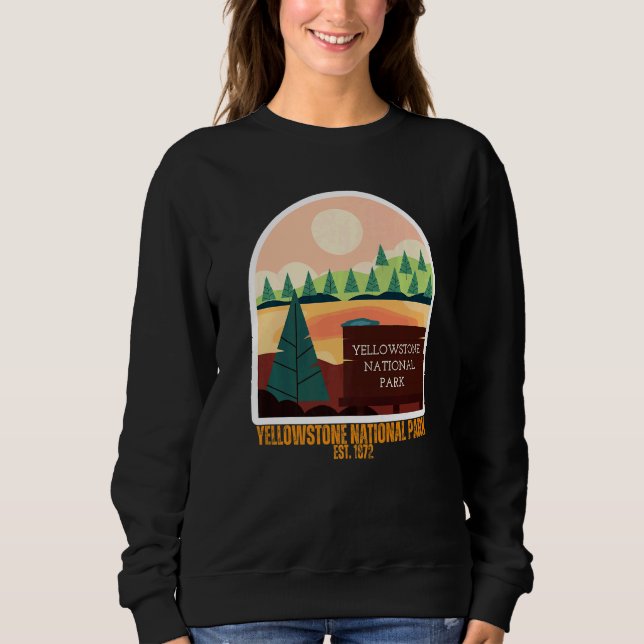 Yellowstone National Park South Wyoming State Souv Sweatshirt (Vorderseite)