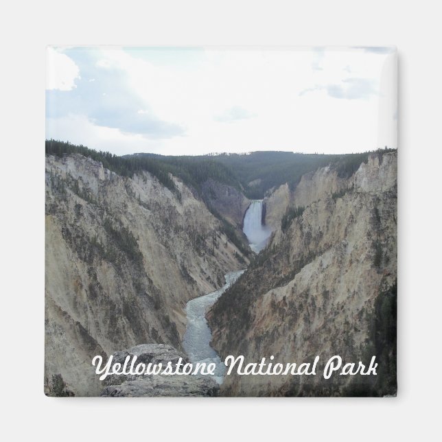 Yellowstone National Park Square Magnet (Vorne)