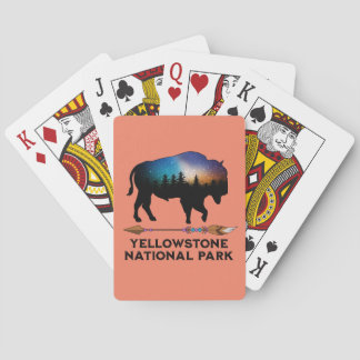 YELLOWSTONE NATIONAL PARK STARRY NIGHT BISON SPIELKARTEN