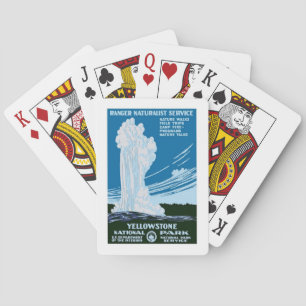 Yellowstone National Park US USA Vintage Travel Spielkarten