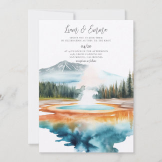 YELLOWSTONE NATIONAL PARK Wedding Invitation Einladung