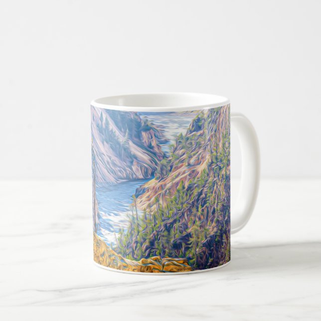 YELLOWSTONE NATIONAL PARK, WYOMING, MONTANA, IDAHO KAFFEETASSE (VorderseiteRechts)