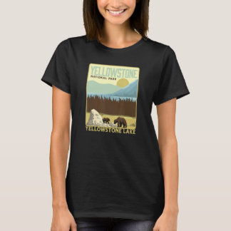 Yellowstone National Park Yellowstone Lake & Bears T-Shirt