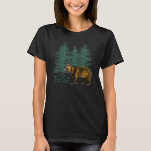 Yellowstone Nationalpark 150 Jahre Bären Bäume Sou T-Shirt