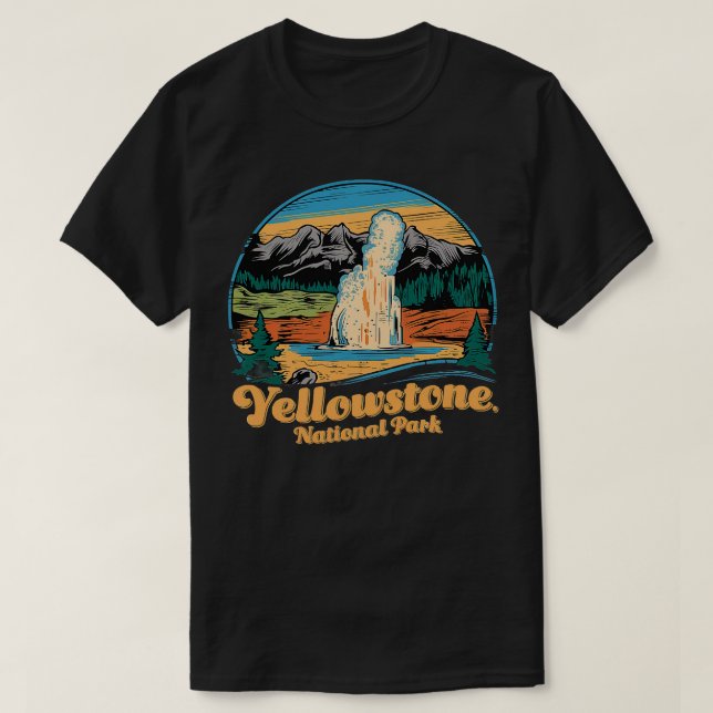Yellowstone-Nationalpark 1 T-Shirt (Design vorne)