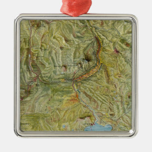 Yellowstone Nationalpark 2 Silbernes Ornament