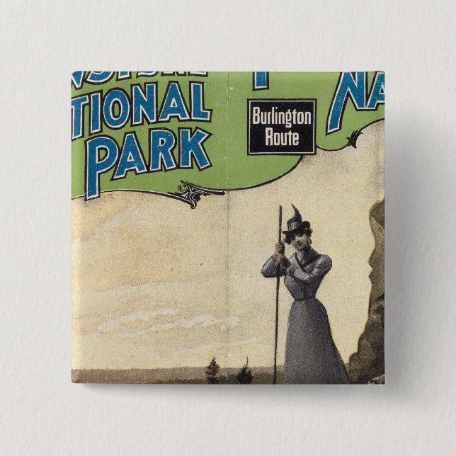 Yellowstone-Nationalpark 3 Button (Vorderseite)