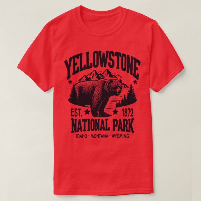 Yellowstone Nationalpark A Timeless Wilderness Ha T-Shirt (Design vorne)