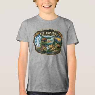 Yellowstone-Nationalpark-Abenteuer Tri-Blend Shirt
