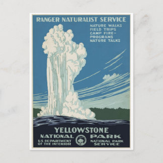 Yellowstone Nationalpark Alt Treu 1938 Postkarte
