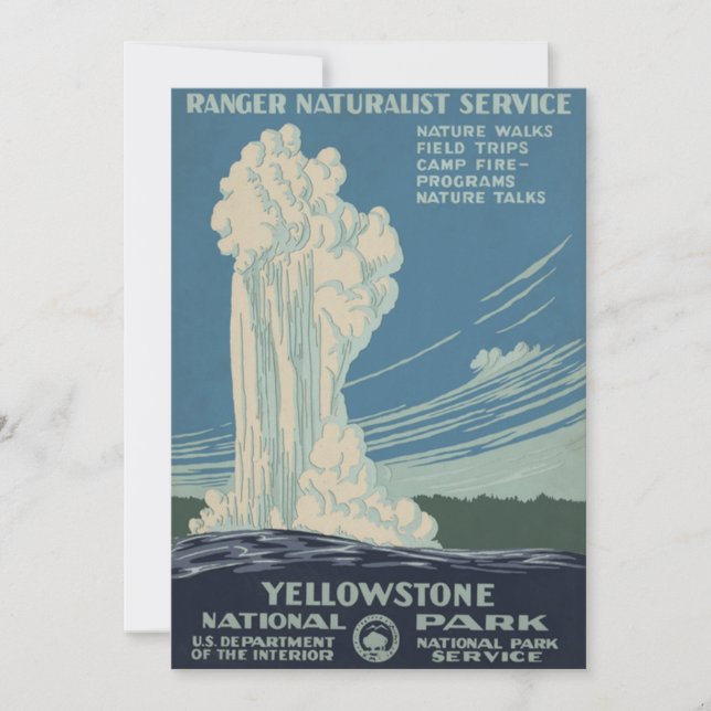 Yellowstone Nationalpark Alte Treue (Vorderseite)