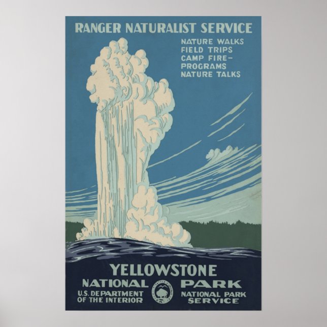 Yellowstone Nationalpark Alte Treue Poster (Vorne)