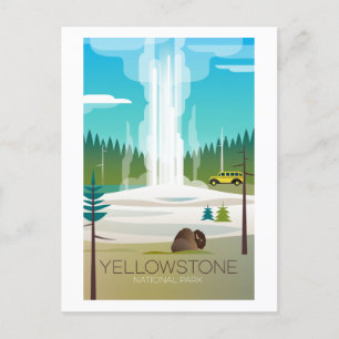 Yellowstone Nationalpark, alte treue Postkarte