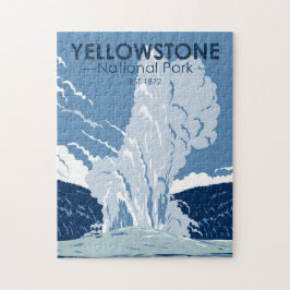 Yellowstone Nationalpark Alte Treue Vintag  Puzzle