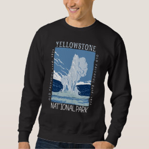 Yellowstone Nationalpark Altes treuer verzweifelte Sweatshirt