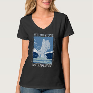 Yellowstone Nationalpark Altes treuer verzweifelte T-Shirt