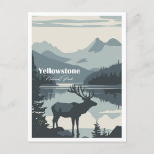 Yellowstone Nationalpark Artwork Place Postkarte