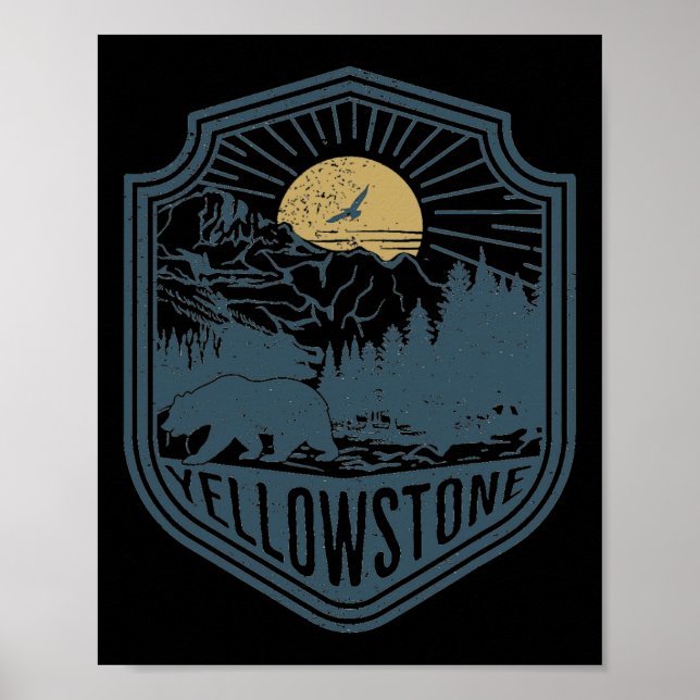 Yellowstone Nationalpark Bär Naturerlebnis Outdo Poster (Vorne)