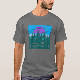Yellowstone Nationalpark Bäume Bären Camping Wande T-Shirt