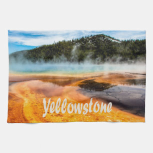 Yellowstone Nationalpark Berge Naturtiere Geschirrtuch