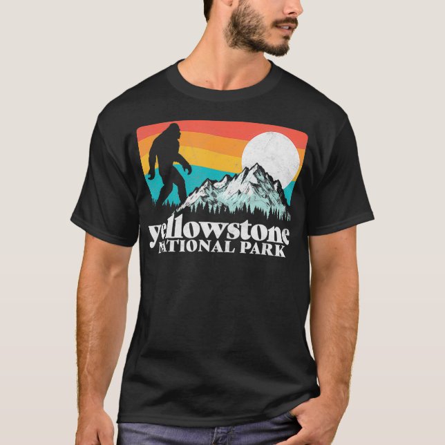 Yellowstone Nationalpark Bigfoot Mountains T-Shirt (Vorderseite)