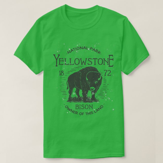 Yellowstone Nationalpark Bison Eigentümer dieses L T-Shirt (Design vorne)