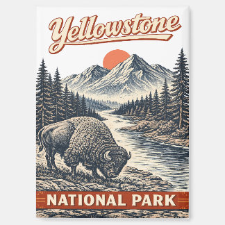 Yellowstone-Nationalpark - Bison Magnet