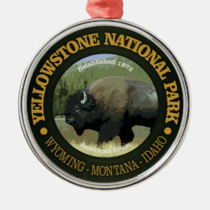 Yellowstone-Nationalpark (Bison) Ornament Aus Metall