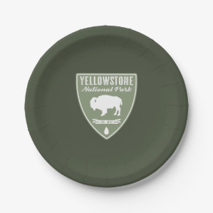 Yellowstone-Nationalpark-Bison Pappteller