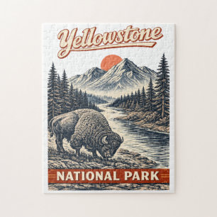 Yellowstone-Nationalpark - Bison Puzzle